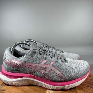 ASICS Women's Gel Cumulus 24 Running Shoes Gray Pink Sz 10 Wide